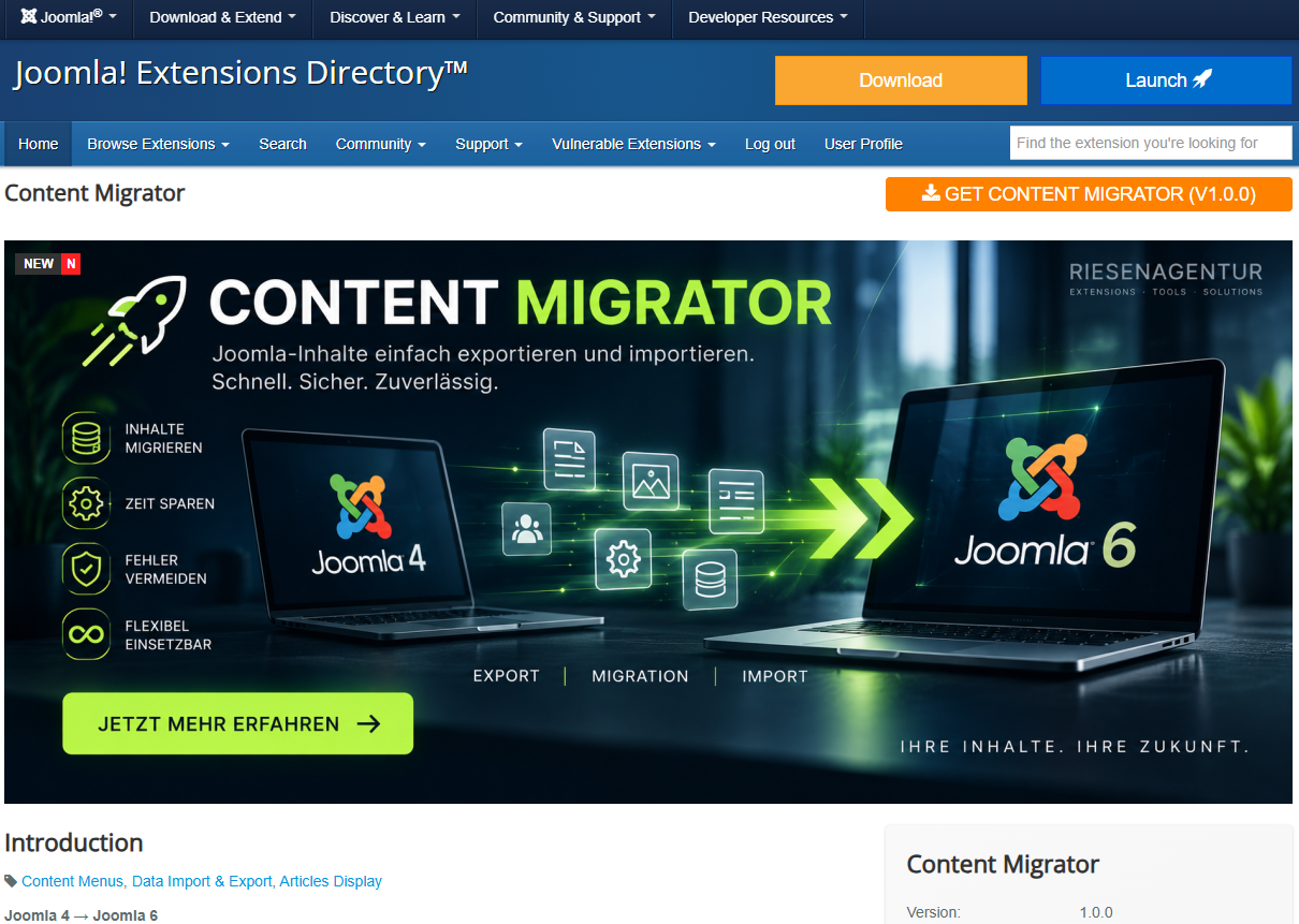 Joomla Content Migrator